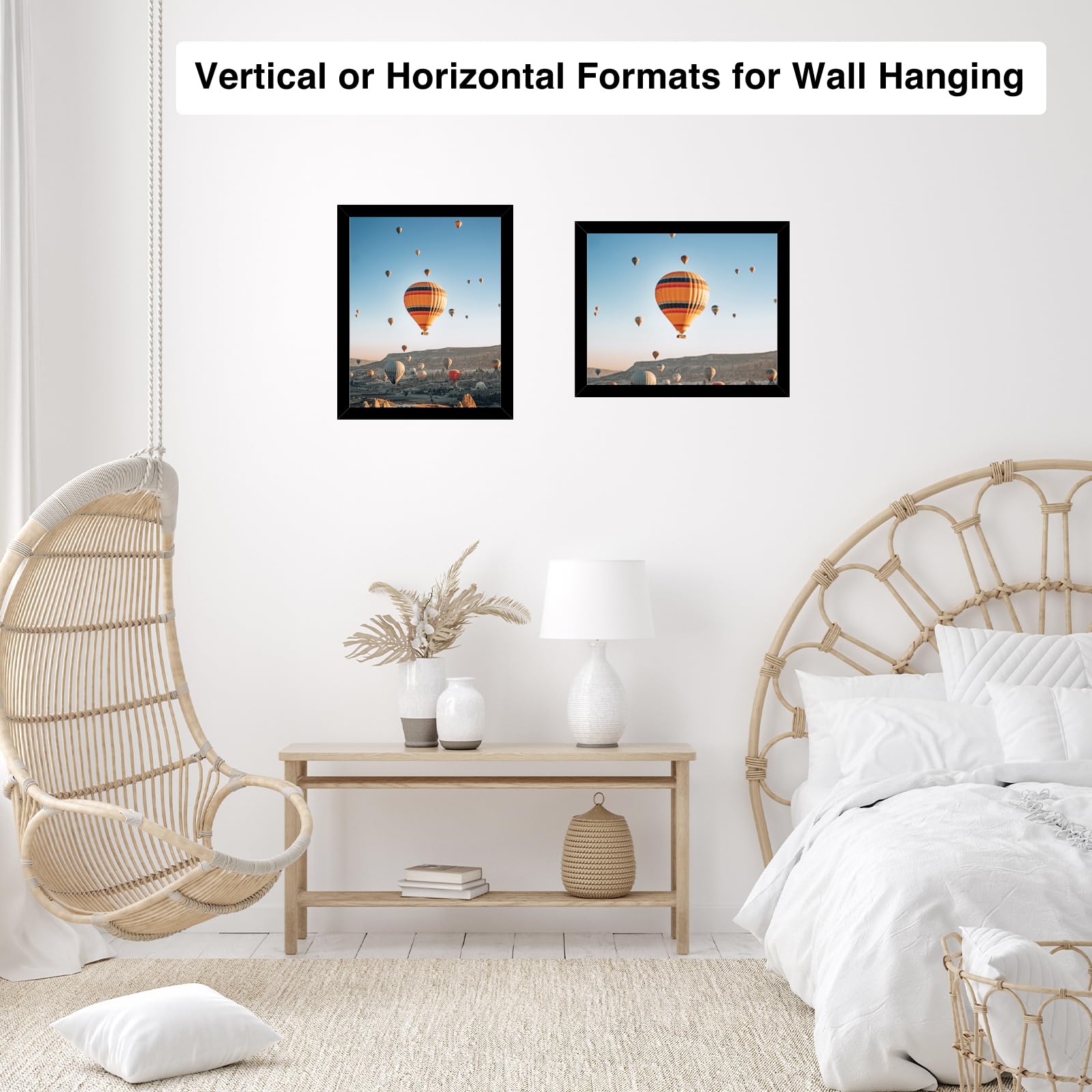 JCJMY 8.5x12 Picture Frame Black for Wall Hanging or Tabletop, Wall Mounting Horizontally or Vertically, 8.5 x 12 Wall Gallery P